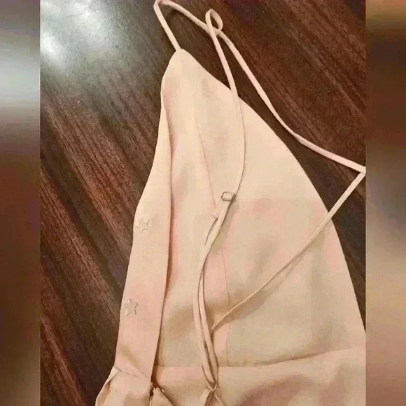 For Love & Lemons Twinkle Blush Pink Slip Backless Tank Midi Dress Size S EUC - Picture 10 of 16